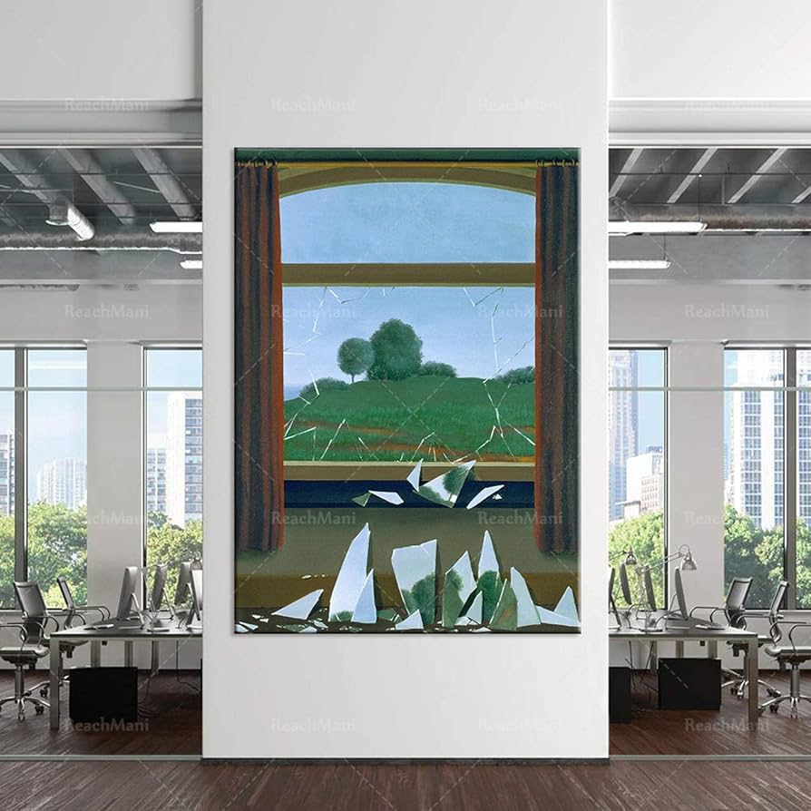 Amazon｜田園の鍵絵画ルネマグリットキャンバスプリント